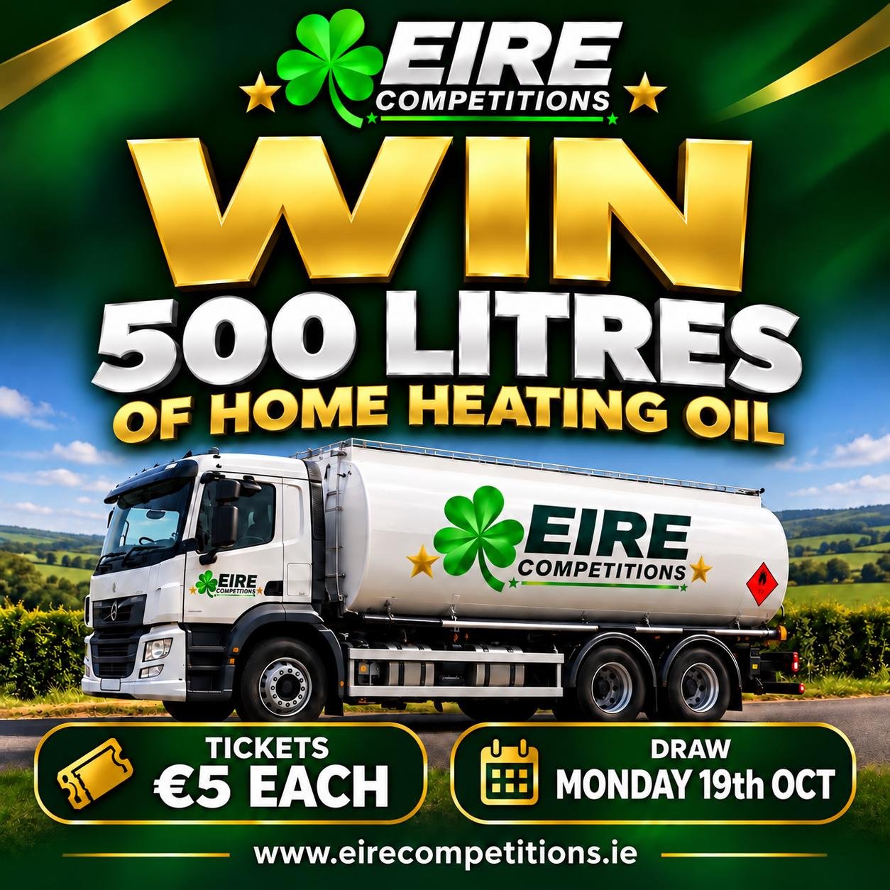 WIN 500ltrs OF KEROSENE! <br> <br> DRAW MON 19TH OCT